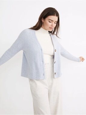 Madewell Cameron Ribbed Cardigan Sweater in Coziest Yarn